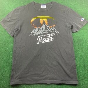 Champion Graphic T Shirt Small Black Always Take The Scenic Route